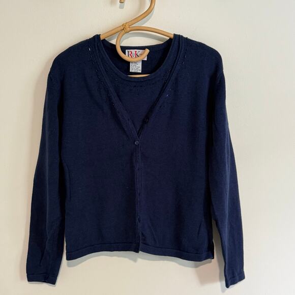 Vintage R&K Originals Cardigan Tank Top Set - 12 - Picture 2 of 6